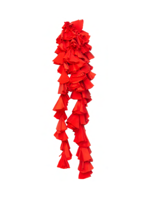 Babukhadia Brosche aus Seide in Rot